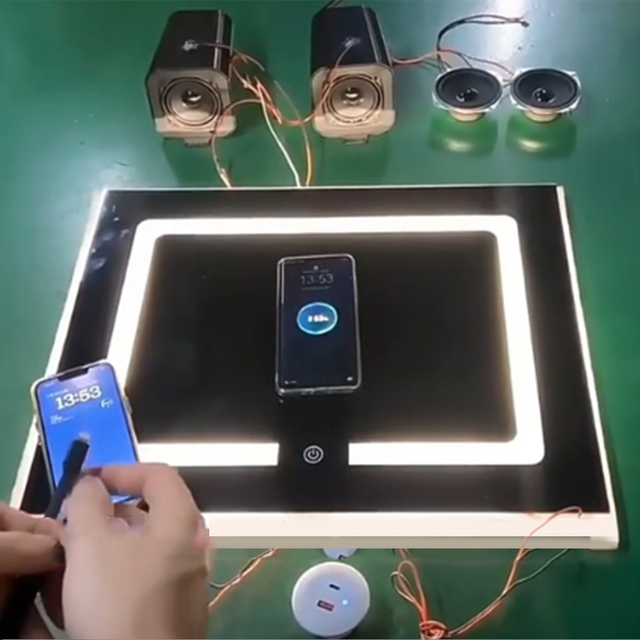 Smart Glass Home Desk Furniture Multi-Functional Qi USB Wireless Charger Module Panel for Phone Watch Speaker Inductors Coils