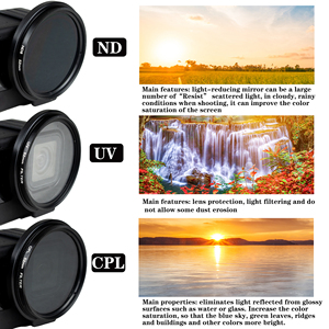 Filtro UV CPL ND8 16 32 64 de 52 mm, Adaptador de Filtro de Lente, <span class=keywords><strong>Protector</strong></span> de Lente, Tapa para <span class=keywords><strong>GoPro</strong></span> <span class=keywords><strong>Hero</strong></span> 13/12/11/10/<span class=keywords><strong>9</strong></span> Negro - Product Image 4