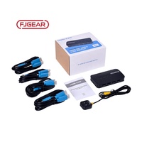 Conmutador KVM FJGEAR FJ HK401 4X1 USB 4 en 1 Salida 4K 30Hz Conmutación Manual Negro para Oficina PC Escritorio Ahorra Espacio Aumenta la Eficiencia Laboral