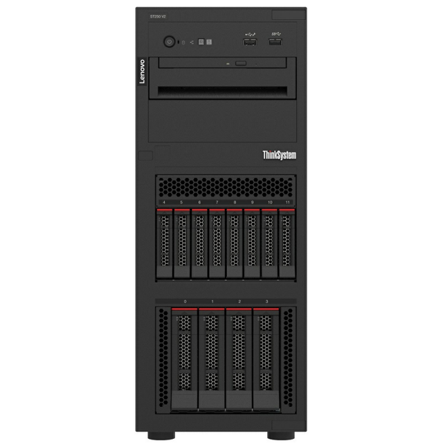 2022 Le Novo ThinkSystem ST250 V2 Intel Xeon Tower Server 8GB Memory 3-Year Warranty Stock!