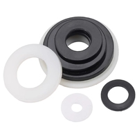 LeGood Rondelle isolante plate en nylon, PTFE, plastique et caoutchouc, résistante aux hautes températures, M2.5*6*0.5, personnalisable, Blanc/Noir