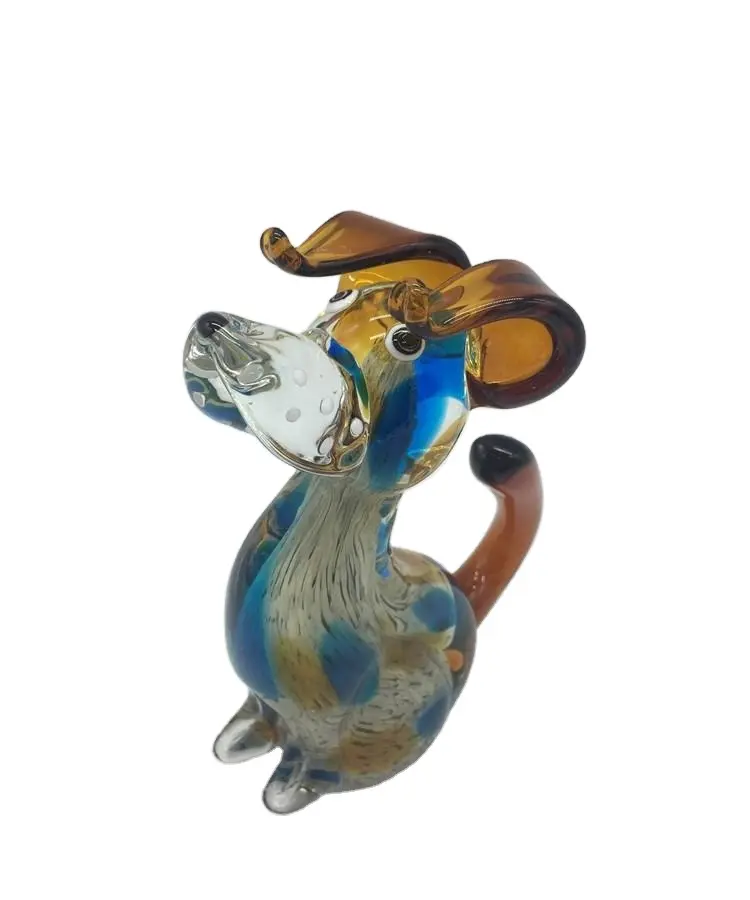 Античное муранское искусство стеклянная собака животное для украшения