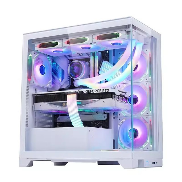 Used Desktop Full Tower ATX Computer Chassis Fully Transparent F1 Supports 240 Water-cooled Gaming Stock
