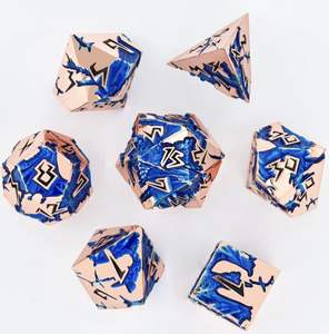 Juego de Dados DND con Caja de Regalo, Diseño de Dragón, Dados Poliédricos de Sangre, Juego de Rol, Juego de Dados D y D Hechos a Mano - Product Image 1