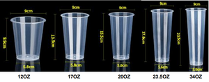 Vasos de Plástico Transparentes para Bebidas Frías, Jugos, Té de Burbujas, Café y Smoothies, con Tapa, para Restaurantes - Product Image 5
