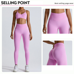 GC Sewing Pantalon de yoga pêche pour femmes Collants taille haute V-arc Pantalon de fitness pour la course à pied en plein air - Product Image 3