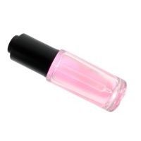 Emballage cosmétique pour soins de la peau, flacon rose givré à épaule plate 30 ml pour lotion, parfum, sérum visage, huile essentielle, PETG, impression sérigraphique