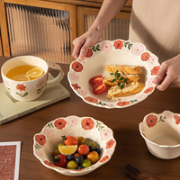 Service de vaisselle moderne en céramique sous glaçure Hyacinth, jolies coupelles à riz et bols à salade résistants à la chaleur