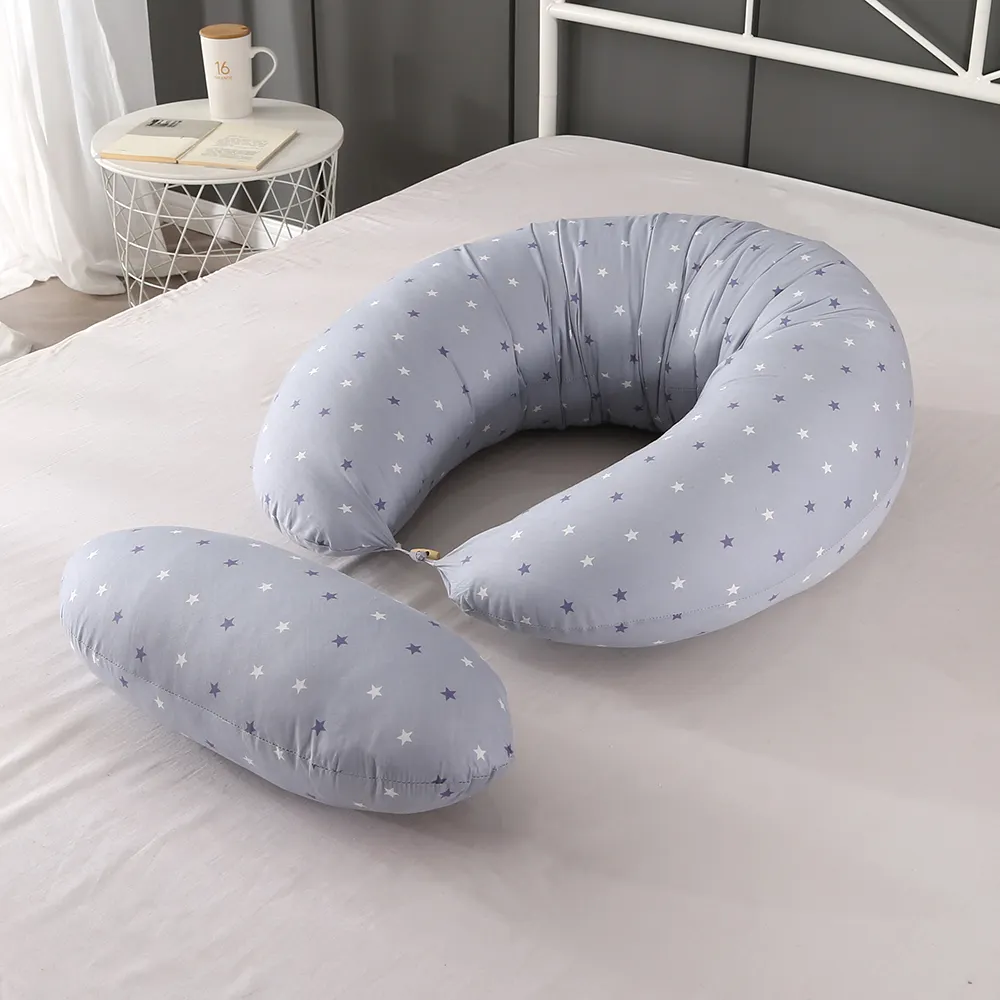 New Trendy Moon Design Nursing 5 In 1 Adjustable Pregnancy Breastfeeding Pillow for Lie Down
