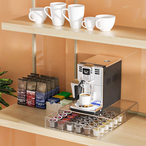 for K Cup/Coffee Capsule Acrylic Clear Coffee Pod Holder Organizer Drawer Case
