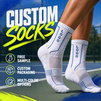 Chaussettes de sport athlétiques personnalisées pour hommes, anti-frottement, rembourrées, respirantes, à absorption de l'humidité, pour l'automne