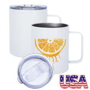 Vasos Personalizados de Acero Inoxidable de 12 oz con Asa y Tapa, Aislamiento al Vacío, Libres de BPA, Stock en Almacén de EE. UU. - Product Image 4
