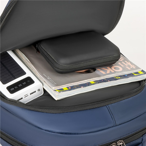 <b>Student</b> <b>Backpack</b> 15 Inches Blue Solid Color Unisex Everyday Use - Product Image 3