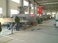 Mesin Pembentuk Lembaran Bergelombang Trapesium Komposit Fiberglass GRP FRP untuk Ubin Bangunan Konstruksi