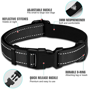 <span class=keywords><strong>Collar</strong></span> y correa para perro con logotipo personalizado, Conjunto personalizado de nailon reflectante de lujo, <span class=keywords><strong>collar</strong></span> y correa para perro, collares y correas - Product Image 3