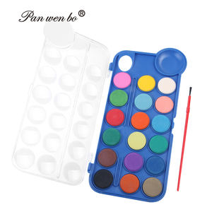 Peintures à l'eau pour enfants, 18 couleurs, non toxiques, peinture à l'eau solide, ensemble de peinture à l'eau solide pour le <span class=keywords><strong>dessin</strong></span> - Product Image 1
