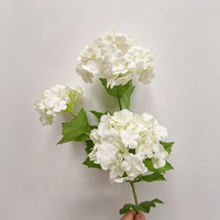 Fleurs artificielles en gros, hortensia boule de neige à 3 têtes, toucher réel, pour décoration de mariage et de maison, arrangement floral