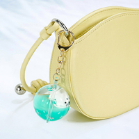 Porte-clés flottant sphérique de 45 mm pour aquarium, avec bulle d'eau liquide, pour clés aquatiques