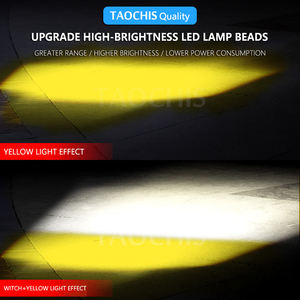TAOCHIS 2 lentilles 12-80V BI LED projecteur lentille 3000k 6000k blanc + jaune phares de voiture rénovation de camion article voiture auto moto - Product Image 4