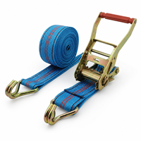 Sangles d'arrimage à cliquet fiables en polypropylène avec double crochet en J, capacité de charge de 3 tonnes pour la logistique, le fret et la fixation de marchandises