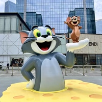 Escultura de Animales de Dibujos Animados Personalizada en FRP, Impresión 3D, Prototipado Rápido, Fabricación de Moldes, Fundición al Vacío, Estatua de Arte ODM