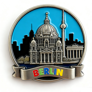 Aimant de réfrigérateur 3D <span class=keywords><strong>Berlin</strong></span> personnalisé, créatif, souvenir de voyage <span class=keywords><strong>Allemagne</strong></span>, moyen, étanche, en alliage de zinc, argent antique - Product Image 2