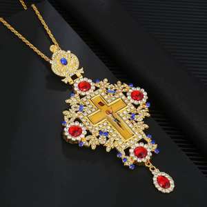 Collana croce ortodossa gesù crocifx pendenti chiesa religiosa regalo preghiera cattolica Decor gioielli <span class=keywords><strong>icona</strong></span> per donna uomo - Product Image 3