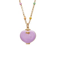 Nouveau collier tendance romantique en forme de cœur rose ouvert et fermé avec pendentif pentagramme en zircon cuivre, cadeau amusant, bijoux