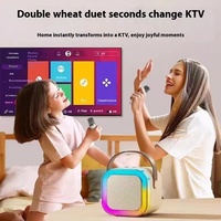 Machine de karaoké K12, mini enceinte portable sans fil avec microphone, lecteur de karaoké pour les fêtes, comme cadeau de Noël pour enfants