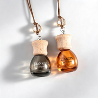 Bouteilles diffuseurs à bâtonnets en verre vert en forme d'ampoule de 5 ml pour voiture, avec bouchon à vis et finition mate, pour huiles parfumées, à suspendre au rétroviseur - Vente en gros