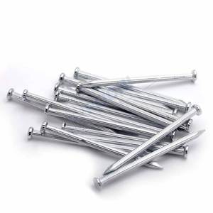 Clous en ciment à pointe aiguë électrogalvanisés pour les murs en béton, les cadres photo et les petits projets de fixation d'objets ménagers - Product Image 1