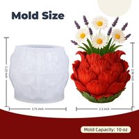Moule en silicone pour pot de fleurs en béton, moule DIY fait main en plâtre pour la fabrication artisanale de pots de plantes en ciment