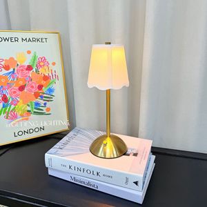 New fabric metal <b>table</b> lamp with rechargeable touch <b>LED</b> design, decorative ambient lighting, <b>bedside</b> creative night light, - Product Image 2