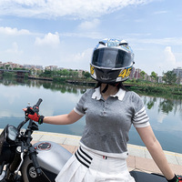 Casque de moto modulaire intelligent à double visière, casque intégral aérodynamique avec grand spoiler arrière
