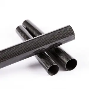 XC Carbon Tube Top Quality 3K Plain Twill Carbon Fiber Round Tubes 10m 20mm 30mm 40mm
