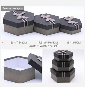 Nhà Sản Xuất Tùy Chỉnh Trang Trí Hexagon Shape Rỗng Tông Hộp Quà Tặng Bao Bì Với <span class=keywords><strong>Bow</strong></span> Sô Cô La Hộp Giấy - Product Image 2