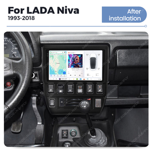 Autoradio DUDUAUTO de type QLED, lecteur multimédia Android pour voiture, écran tactile, WIFI, GPS pour LD13 LADA <span class=keywords><strong>Niva</strong></span> 1993-2018 - Product Image 3