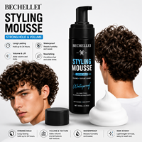 Mousse coiffante bio pour barbier OEM ODM, mousse volumisante à tenue forte anti-frisottis, produits coiffants à marque privée, MOQ
