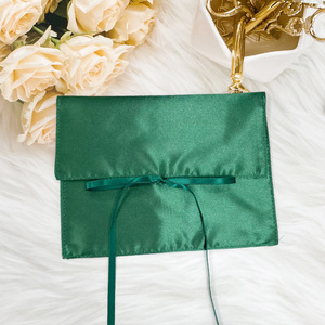 Phong bì satin túi ví lưu trữ mềm satin túi đồ trang sức quà tặng gấp đóng gói dệt túi móc vòng lặp Băng - Product Image 4