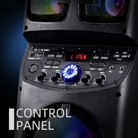 TD0655 Altavoz de Karaoke Grande para Exteriores Fiesta DJ Bocina de Karaoke de Alta Potencia con Micrófono y Bluetooth para Hogar/Fiesta/Exteriores