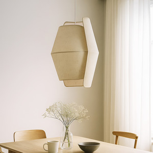 Lámpara colgante moderna de forma ovalada, tela blanca, LED E27, cabezal único, para dormitorio, estudio, cafetería - Product Image 4