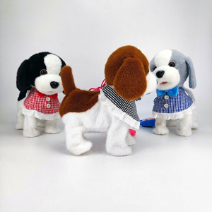 <span class=keywords><strong>Jouet</strong></span> de chien électrique en peluche avec fonctions de marche, chant et aboiement pour personnages, hauteur 31cm-50cm - Livré avec bracelet en tissu - Product Image 1