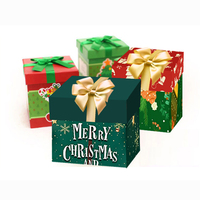 Boîte-cadeau de Noël de style tiroir en carton rouge personnalisée réveillon de Noël rempli de pomme écharpe boîte-cadeau créative boîte vide