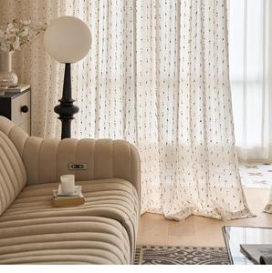 Cortinas Translúcidas de Tela Natural <span class=keywords><strong>con</strong></span> Función de Oscurecimiento, Cortinas Translúcidas de Lujo para la Sala de Estar - Product Image 2