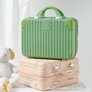 Valise portable légère de 14 pouces, élégante, avec serrure à code, fermeture éclair, petite valise de cabine pour le rangement des cosmétiques - Product Image 3