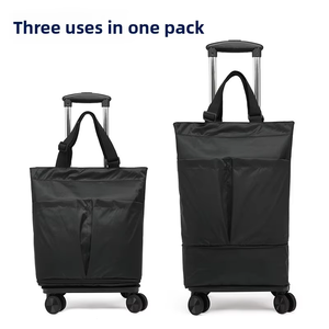 Sac de chariot d'épicerie portable avec chariot à roue universel détachable télescopique et pliable étanche-pour le shopping - Product Image 4