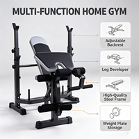 Banc de musculation professionnel réglable de haute qualité avec support de squat, conception stable et anti-oscillation pour usage domestique et commercial
