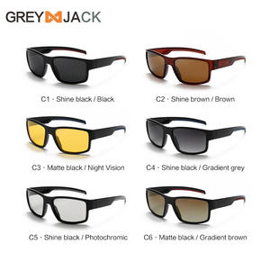 Lunettes de soleil sport polarisées Grey Jack UV400 avec monture PC et verres TAC pour le cyclisme, la conduite, la pêche et les activités de plein air - Product Image 1