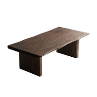 Table basse rectangulaire moderne et simple en pin massif avec structure en bois, forme tatami, mobilier haut de gamme pour salon