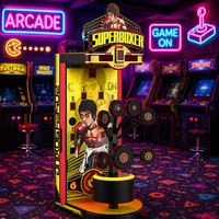 Machine de jeu de boxe électronique à monnayeur 8 cibles Superboxer pour parc d'attractions et divertissement familial